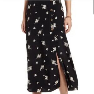 Something Navy floral print MIDI Skirt XXS